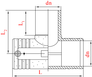 Тройник электросварной равнопроходной D 630X630X630 SDR11 (PN10/PN16) 