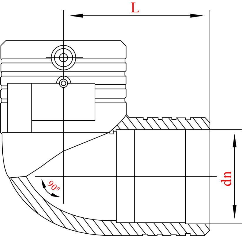 Отвод 90° электросварной D 75 SDR 11