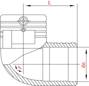 Отвод 90° электросварной D 225 SDR 11 