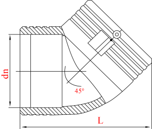 Отвод 45° электросварной D 200 SDR 11 