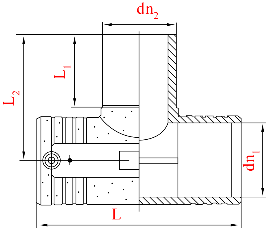 Тройник электросварной равнопроходной D 63X25X63 SDR11 (PN10/PN16)